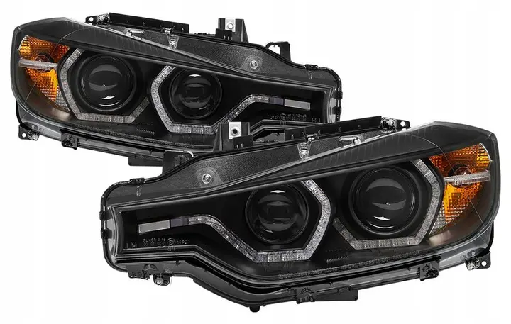 Frontlykter BMW 3 (F30/F31) 2011 - 2015  | Angel Eyes LED DRL Black – bilde 6