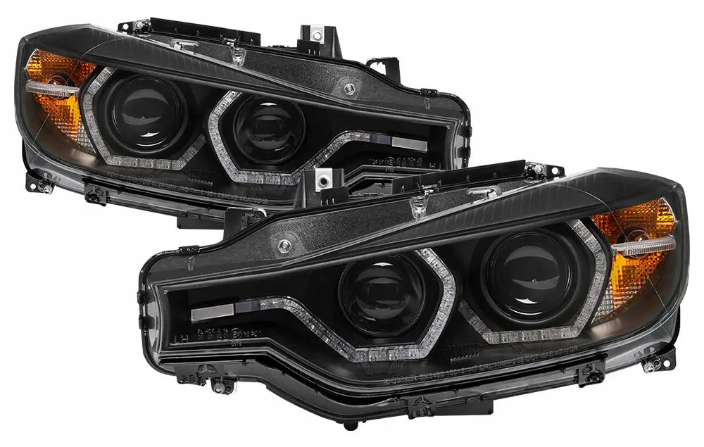 Frontlykter BMW 3 (F30/F31) 2011 - 2015  | Angel Eyes LED DRL Black – bilde 8