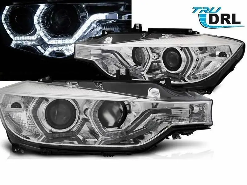 Frontlykter BMW 3 (F30/F31) 2011 - 2015 | ANGEL EYES LED DRL CHROME