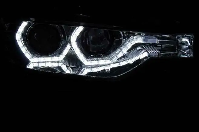 Frontlykter BMW 3 (F30/F31) 2011 - 2015 | ANGEL EYES LED DRL CHROME – bilde 3