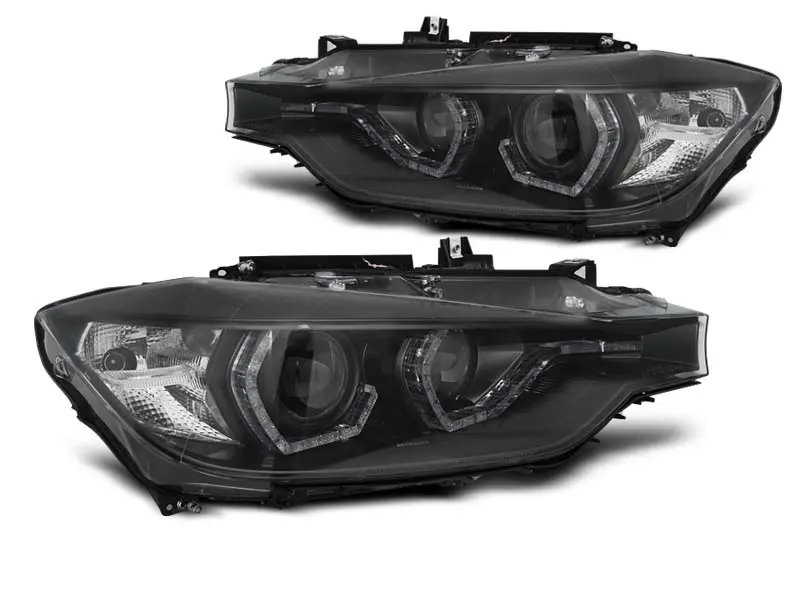 Frontlykter BMW 3 (F30/F31) 2011 - 2015 | XENON ANGEL EYES LED DRL BLACK AFS