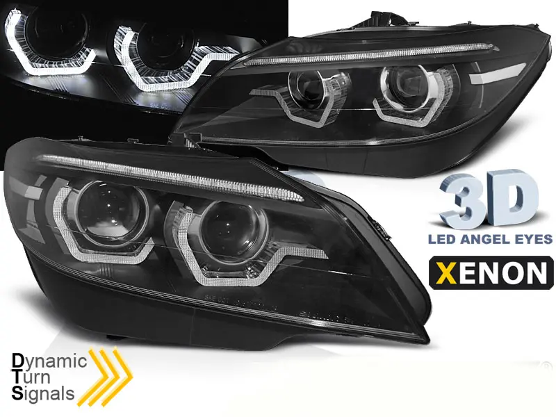 Frontlykter BMW 3 (F30/F31) 2011 - 2015 | XENON ANGEL EYES LED DRL BLACK Image 1