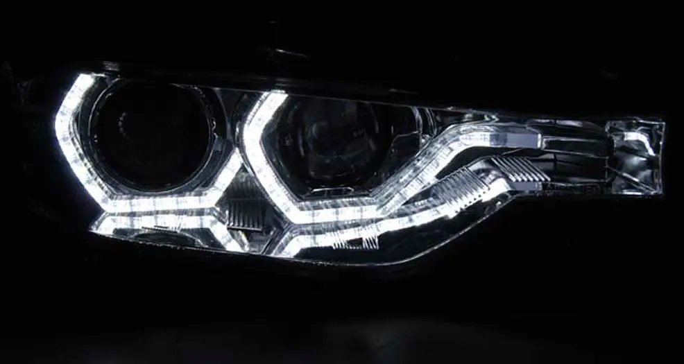 Frontlykter BMW 3 (F30/F31) 2011 - 2015 | XENON ANGEL EYES LED DRL CHROME AFS – bilde 2