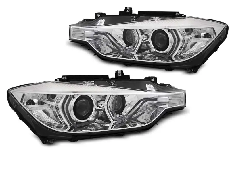 Frontlykter BMW 3 (F30/F31) 2011 - 2015 | XENON ANGEL EYES LED DRL CHROME – bilde 6