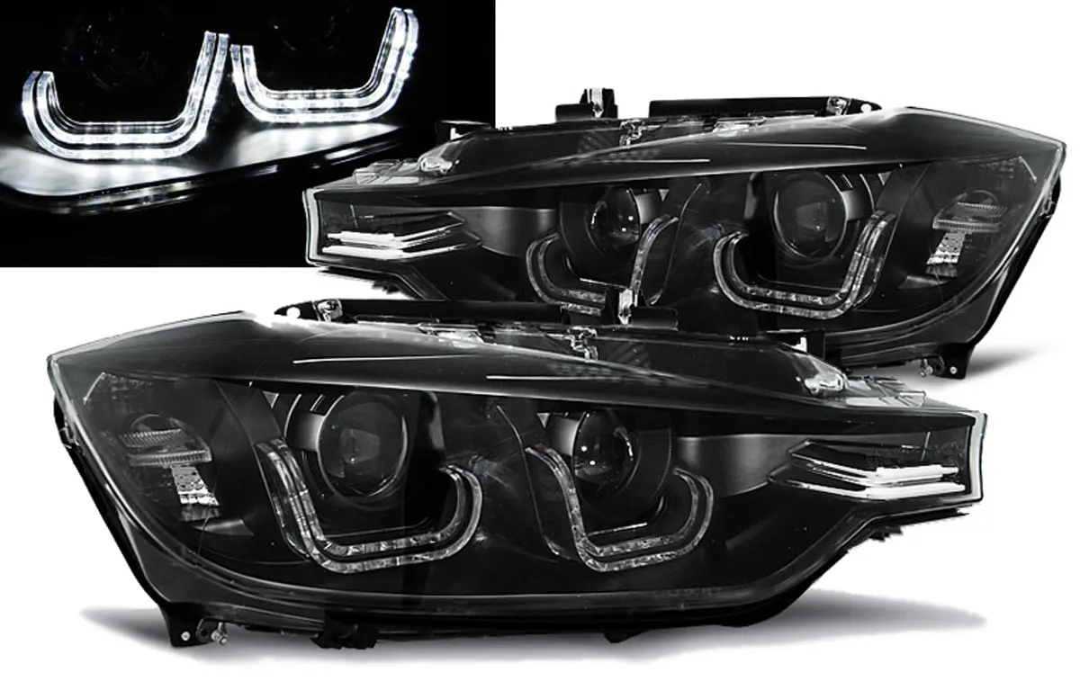 Frontlykter BMW 3 (F30/F31) 2011 - 2015 | XENON U-LED LIGHT BLACK