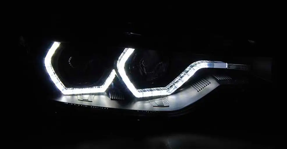 Frontlykter BMW 3 (F30/F31) Facelift 2015 - 2018 | ANGEL EYES LED DRL CHROME – bilde 2