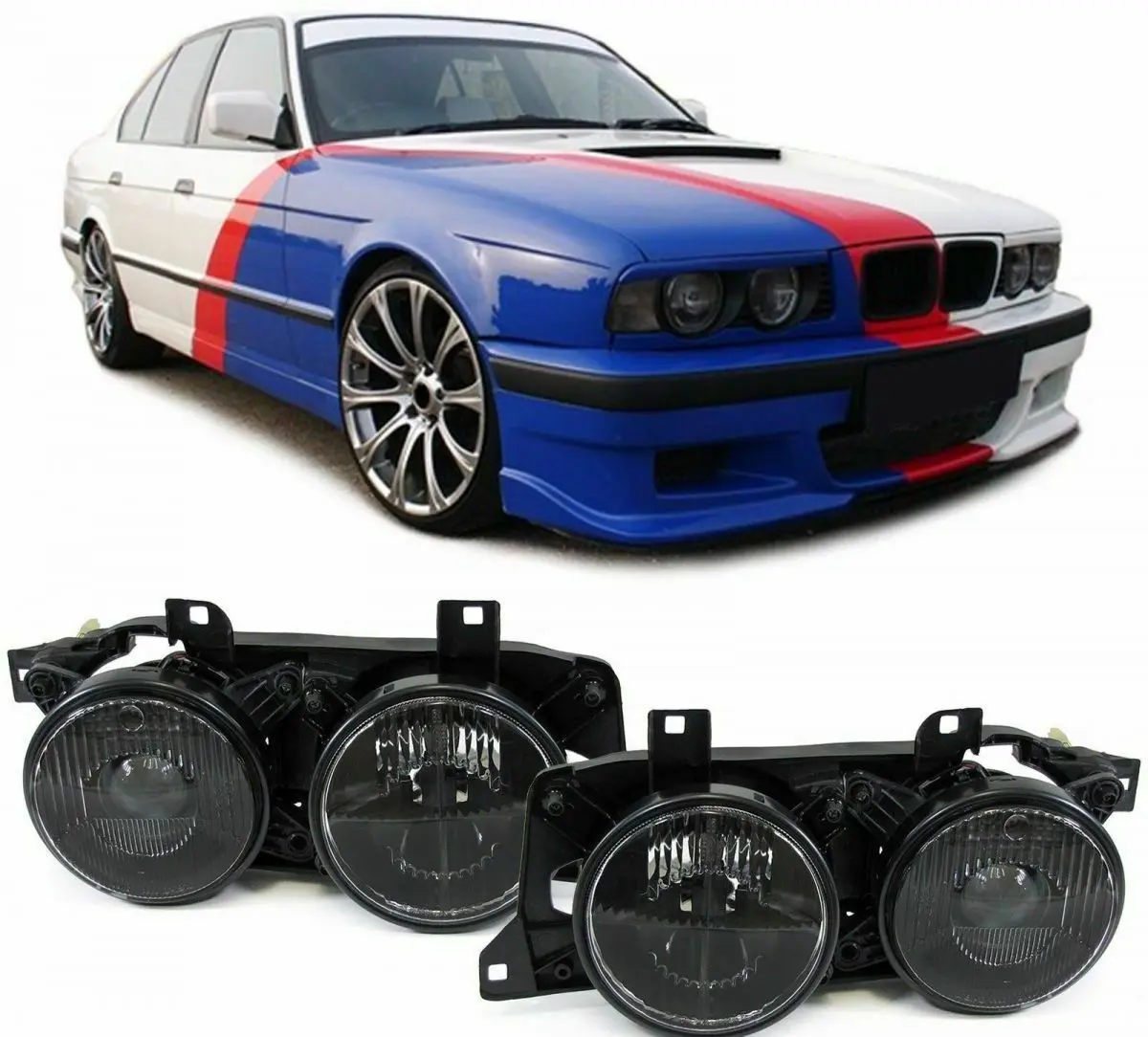 Frontlykter BMW 5 (E34) / BMW 7 (E32) BLACK