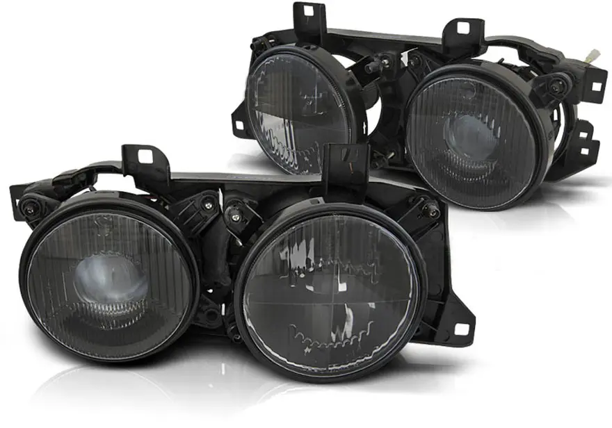 Frontlykter BMW 5 (E34) / BMW 7 (E32) BLACK – bilde 2
