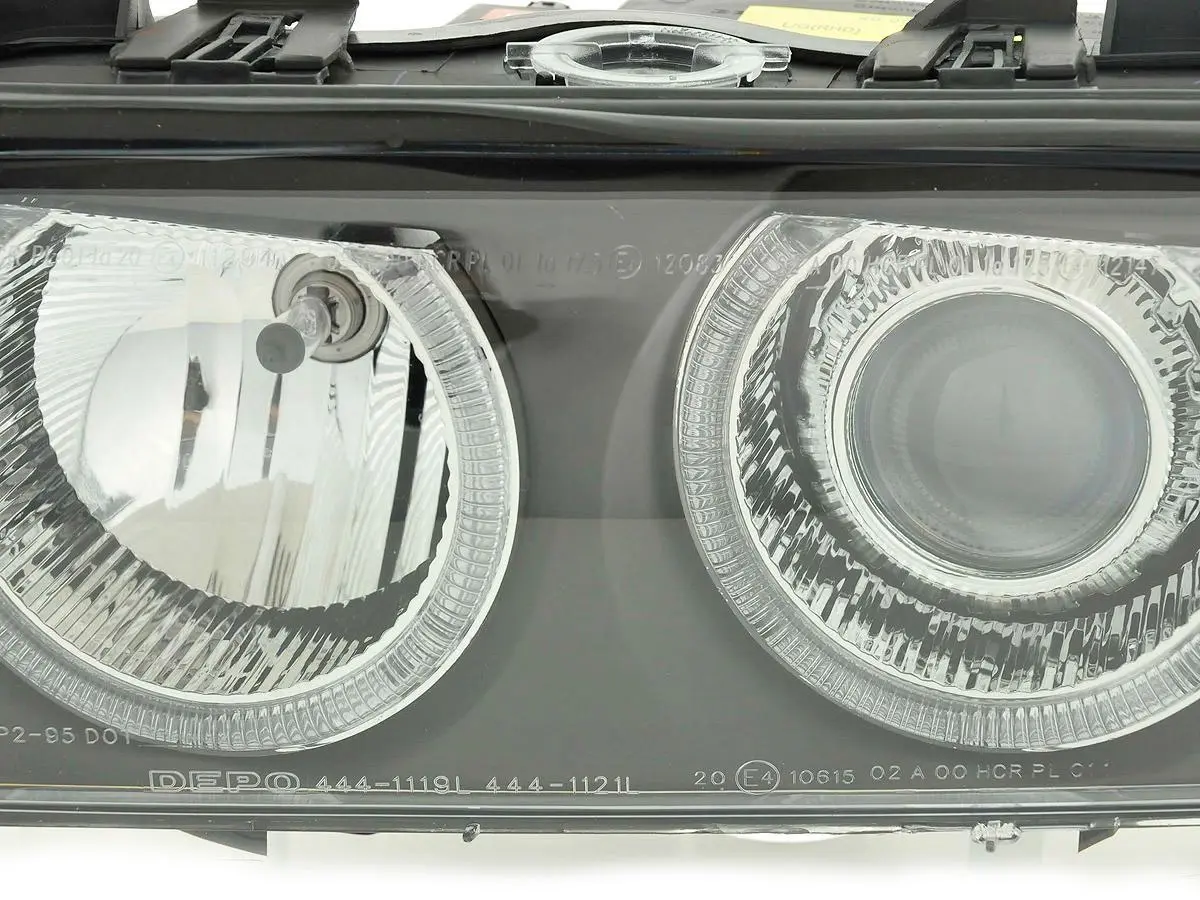 Frontlykter BMW 5 (E39) 1995-2003 ANGEL EYES BLACK LED INDICATOR – bilde 4
