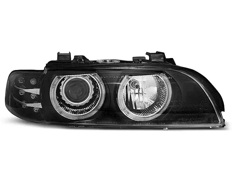 Frontlykter BMW 5 (E39) 1995-2003 ANGEL EYES BLACK LED INDICATOR – bilde 7