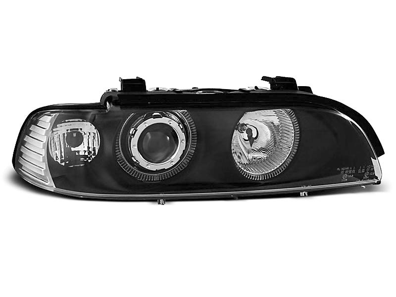 Frontlykter BMW 5 (E39) 1995-2003 ANGEL EYES BLACK – bilde 3