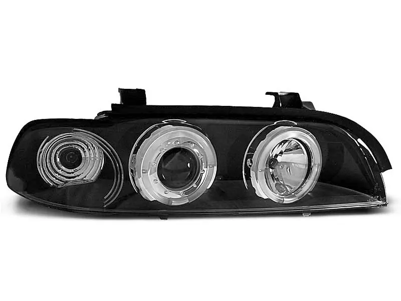 Frontlykter BMW 5 (E39) 1995-2003 ANGEL EYES BLACK – bilde 3