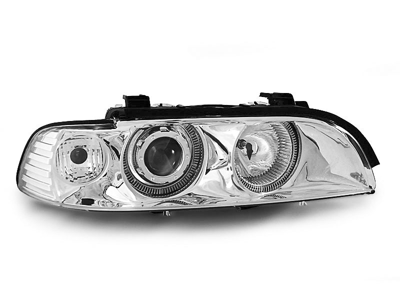 Frontlykter BMW 5 (E39) 1995-2003 ANGEL EYES CHROME – bilde 3