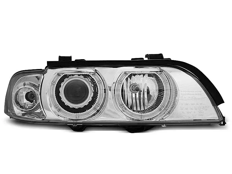 Frontlykter BMW 5 (E39) 1995-2003 ANGEL EYES CHROME – bilde 2