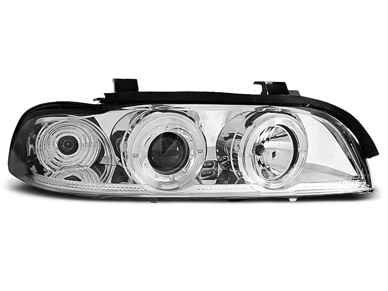 Frontlykter BMW 5 (E39) 1995-2003 ANGEL EYES CHROME – bilde 3