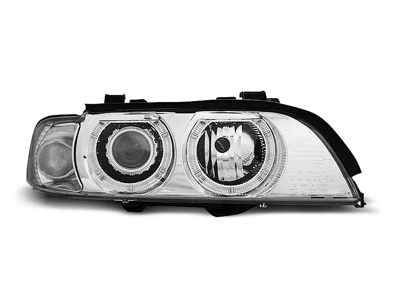 Frontlykter BMW 5 (E39) 1995-2003 ANGEL EYES CHROME – bilde 4