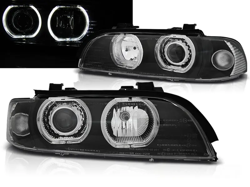 Frontlykter BMW 5 (E39) 1995-2003 │ ANGEL EYES LED BLACK – bilde 2