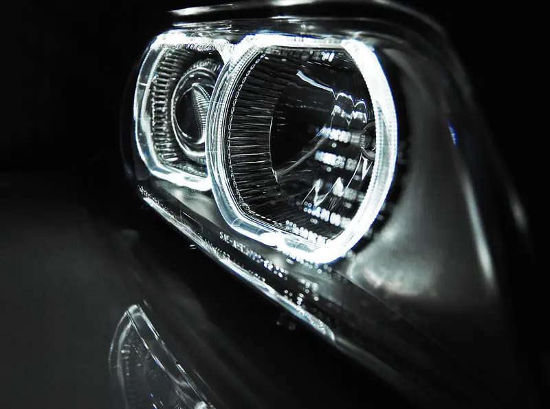 Frontlykter BMW 5 (E39) 1995-2003 │ ANGEL EYES LED BLACK – bilde 3