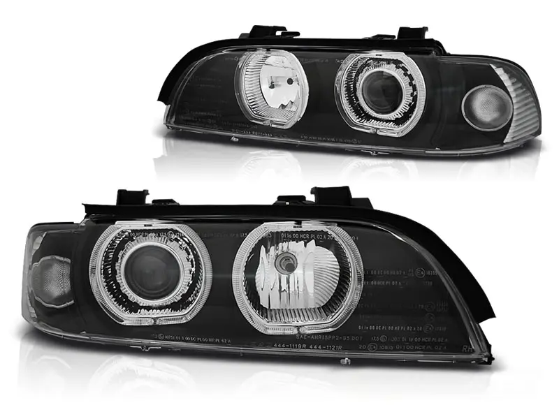 Frontlykter BMW 5 (E39) 1995-2003 │ ANGEL EYES LED BLACK – bilde 5