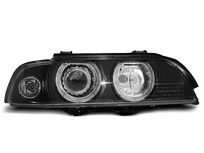 Frontlykter BMW 5 (E39) 1995-2003 │ Xenon Angel Eyes Black – bilde 2