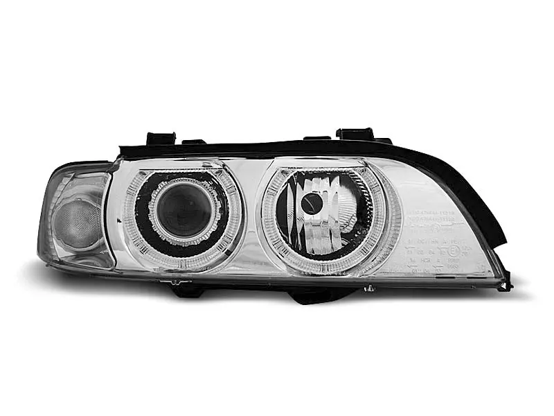 Frontlykter BMW 5 (E39) 1995-2003 XENON ANGEL EYES CHROME – bilde 2