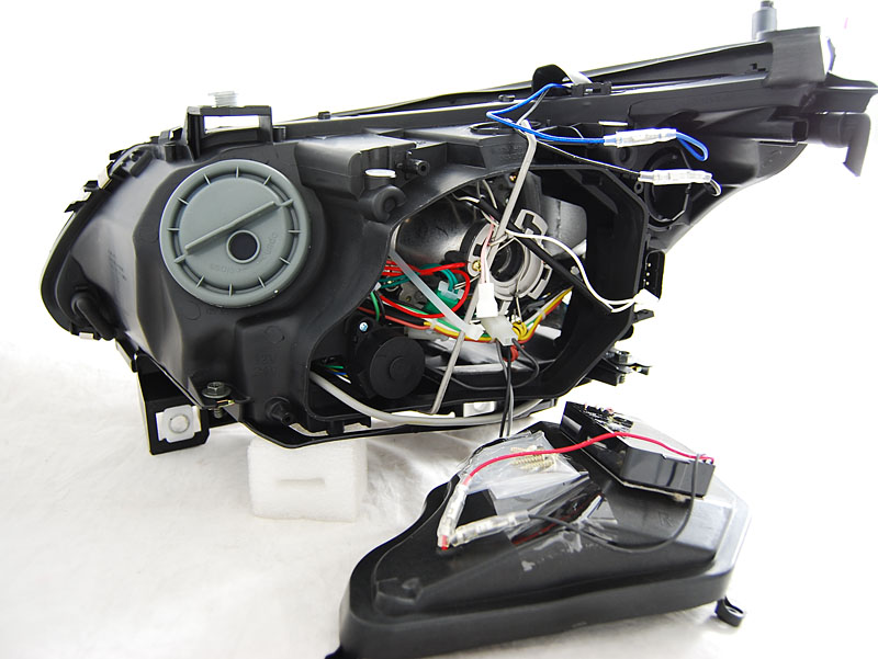 Frontlykter BMW 5 (E60/E61) 2003-2004 XENON D2S ANGEL EYES CCFL BLACK Image 3