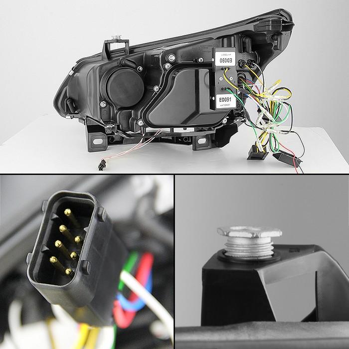 Frontlykter BMW 5 (E60/E61) 2003 - 2007 │ Angel Eyes Black LED Indicator – bilde 6