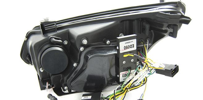 Frontlykter BMW 5 (E60/E61) 2003 - 2007 │ Angel Eyes CCFL Black LED Indicator – bilde 5