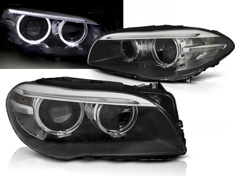 Frontlykter BMW 5 (F10/F11) 2010 - 2013 │ XENON ANGEL EYES LED DRL BLACK