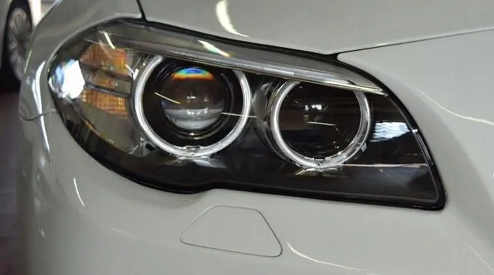 Frontlykter BMW 5 (F10/F11) 2010 - 2013 │ XENON ANGEL EYES LED DRL BLACK – bilde 5