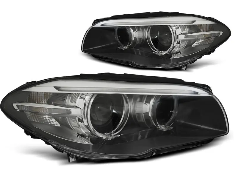 Frontlykter BMW 5 (F10/F11) 2010 - 2013 │ XENON ANGEL EYES LED DRL BLACK – bilde 6