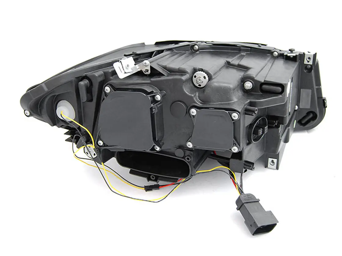Frontlykter BMW 5 (F10/F11) Facelift 2013 - 2017 │ XENON ANGEL EYES LED DRL BLACK SEQ – bilde 3
