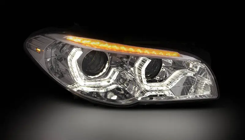Frontlykter BMW 5 (F10/F11) Facelift 2013 - 2017 │ XENON ANGEL EYES LED DRL CHROME SEQ – bilde 2
