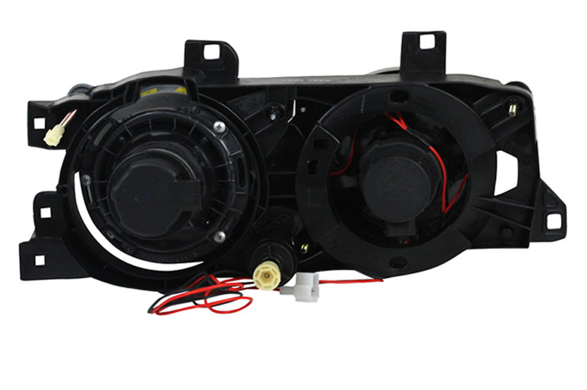 Frontlykter BMW 7 (E32) / BMW 5 (E34) ANGEL EYES BLACK – bilde 2