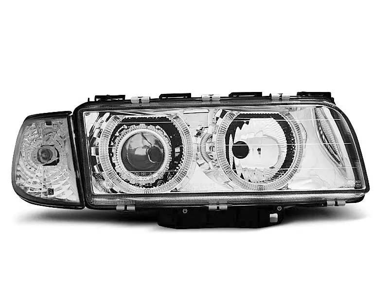 Frontlykter BMW 7 (E38) 1994-1998 ANGEL EYES CHROME – bilde 2