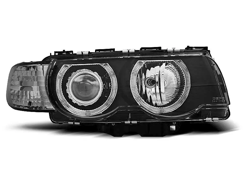 Frontlykter BMW 7 (E38) 1998-2001 ANGEL EYES BLACK – bilde 3