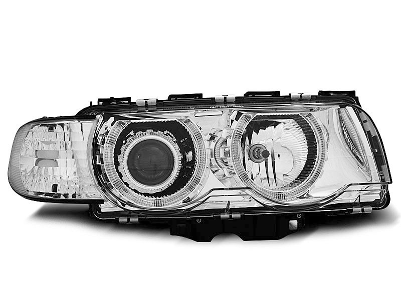 Frontlykter BMW 7 (E38) 1998-2001 ANGEL EYES CHROME – bilde 3