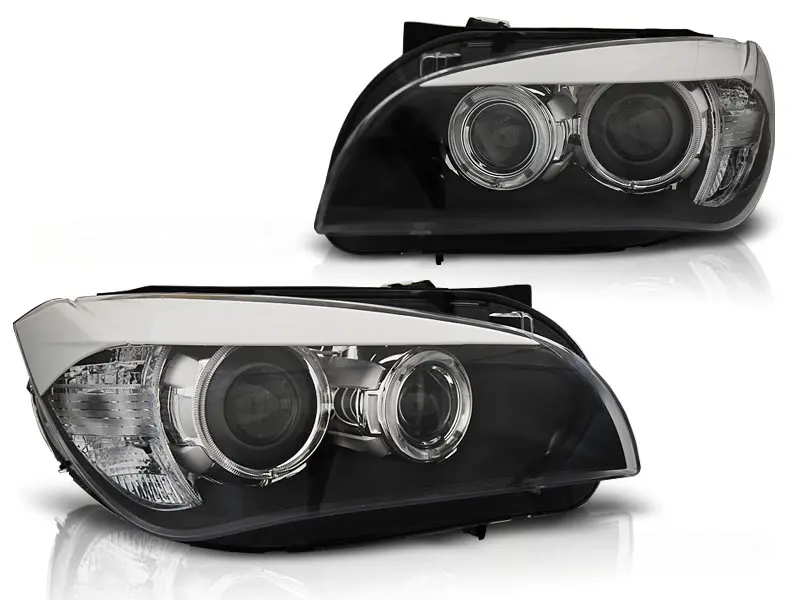 Frontlykter BMW X1 (E84) 2009 - 2013 │ ANGEL EYES LED BLACK – bilde 3