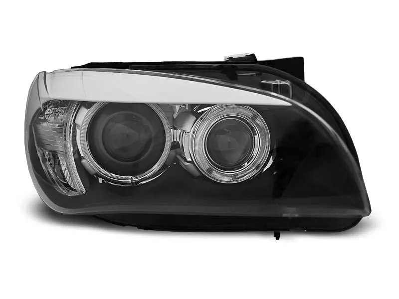Frontlykter BMW X1 (E84) 2009 - 2013 │ ANGEL EYES LED BLACK – bilde 4