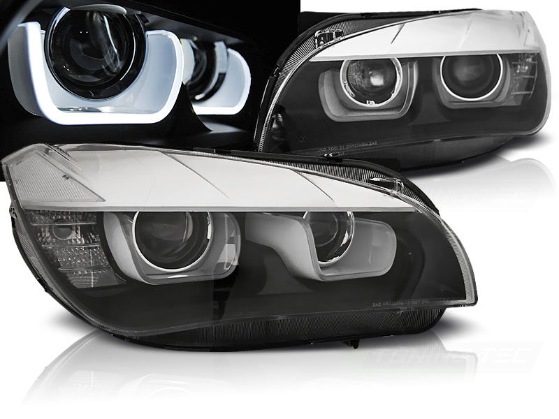 Frontlykter BMW X1 (E84) 2012-2014  XENON U-LED LIGHT BLACK