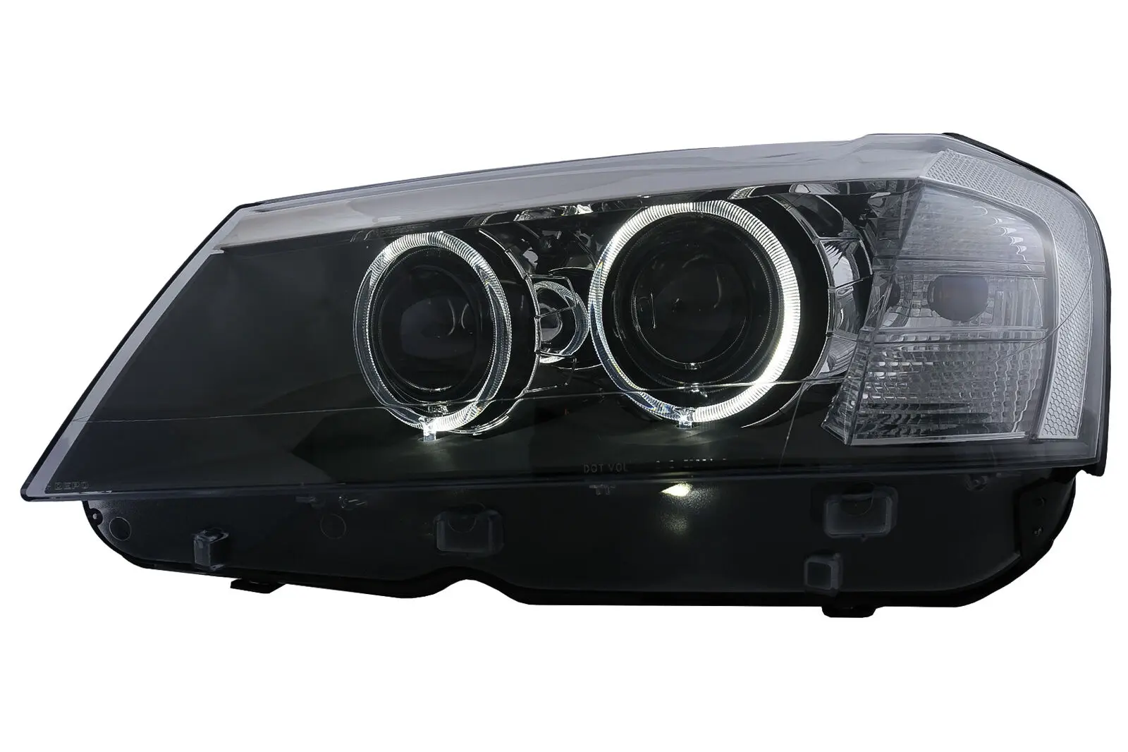 Frontlykter BMW X3 (F25) 2010 - 2014 │ ANGEL EYES LED BLACK – bilde 3
