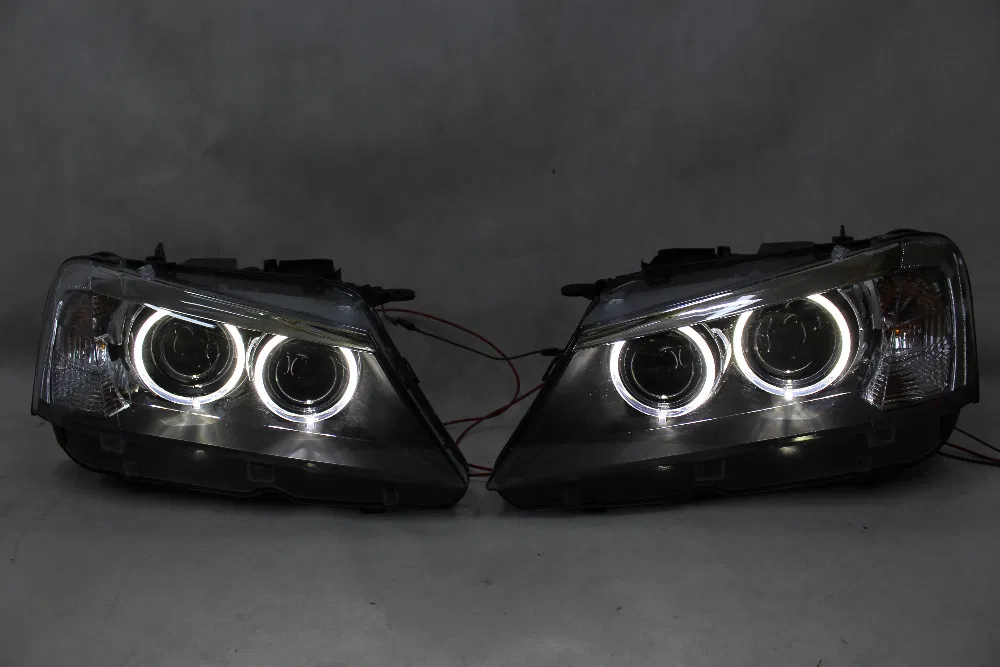 Frontlykter BMW X3 (F25) 2010 - 2014 │ ANGEL EYES LED BLACK – bilde 7