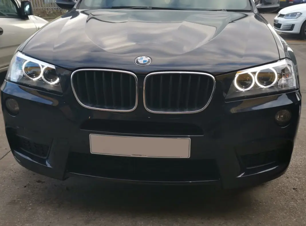Frontlykter BMW X3 (F25) 2010 - 2014 │ ANGEL EYES LED BLACK – bilde 8