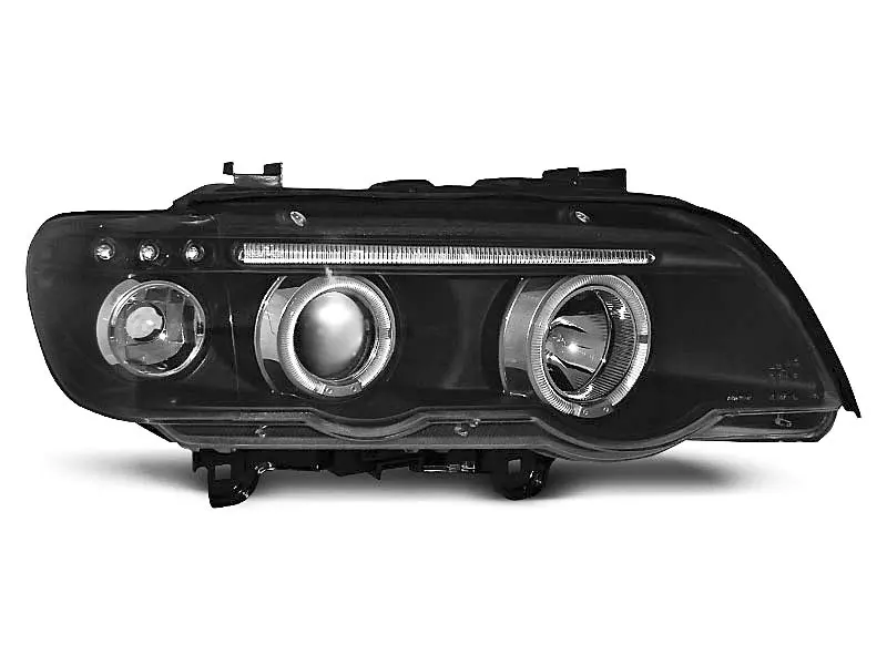Frontlykter BMW X5 (E53) 1999 - 2003 | ANGEL EYES BLACK – bilde 5