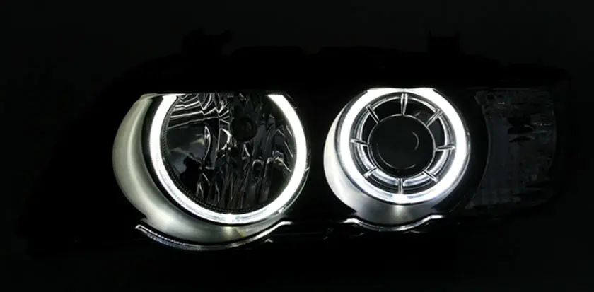Frontlykter BMW X5 (E53) 1999 - 2003 | ANGEL EYES LED BLACK – bilde 3