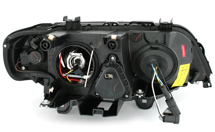 Frontlykter BMW X5 (E53) 1999 - 2003 | ANGEL EYES LED BLACK – bilde 5
