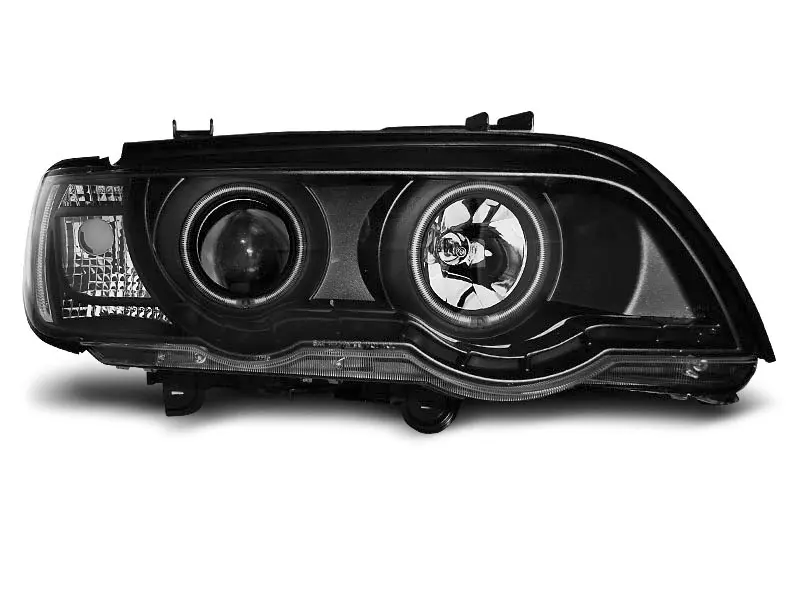 Frontlykter BMW X5 (E53) 1999 - 2003 | XENON ANGEL EYES BLACK – bilde 4