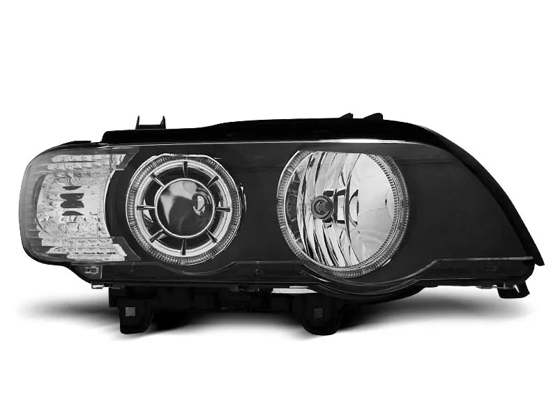 Frontlykter BMW X5 (E53) 1999 - 2003 | XENON ANGEL EYES LED BLACK – bilde 3