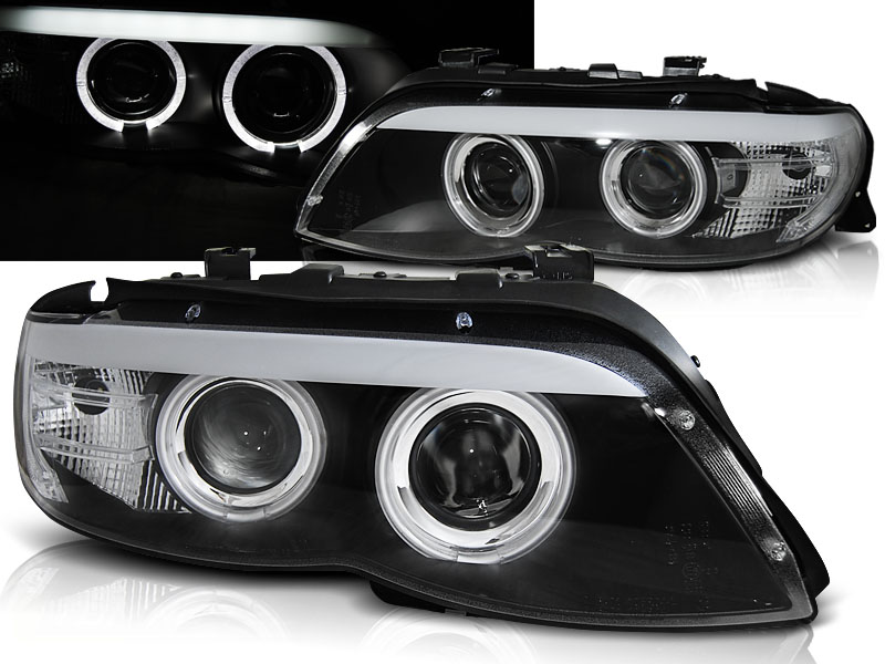Frontlykter BMW X5 (E53) 2003 - 2006 | XENON ANGEL EYES BLACK Image 1