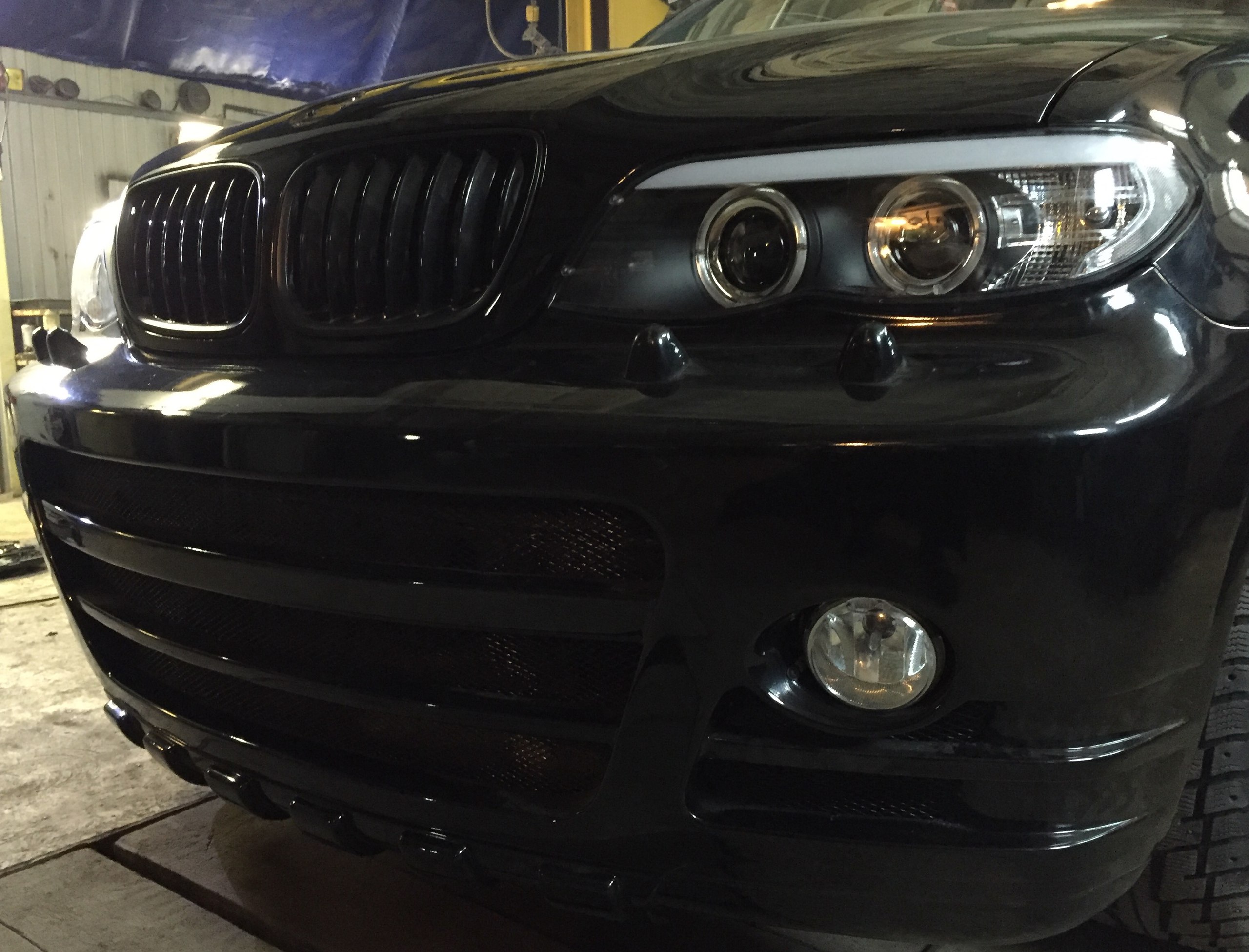 Frontlykter BMW X5 (E53) 2003 - 2006 | XENON ANGEL EYES BLACK Image 4